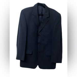 Vintage Pierre Balmain Men's Classic Navy Blue‎ Blazer Size 38R